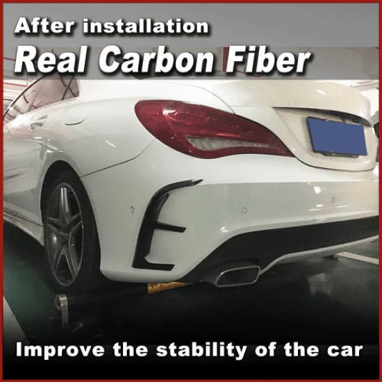 For BENZ C117 CLA250 CLA45 AMG 2014-15 REAL Carbon Rear Bumper Fender Vents F