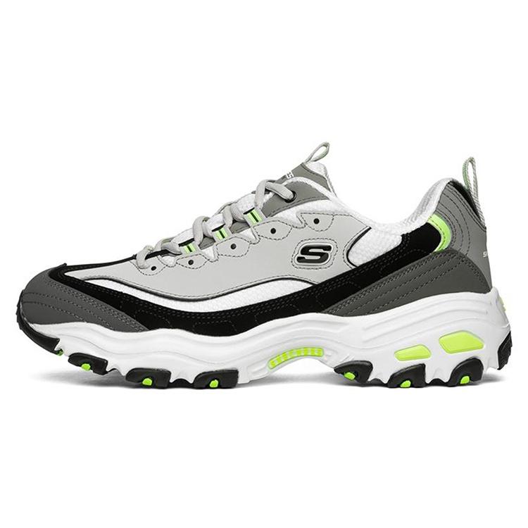 Skechers D lites 1.0 Sport Shoes Grey/Green Men s 52675-GYLM EU 41