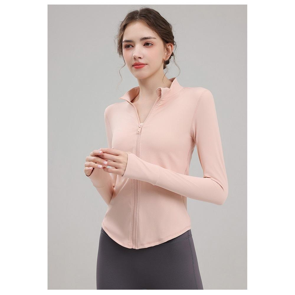New Fully Zippered Gym Yoga Suit Top For Slimming And Slimming, Quick Drying Running And Cycling Sports Jacket For Women