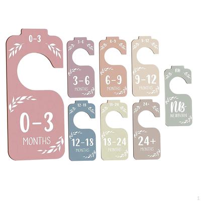8 Pieces Wooden Baby Clothes Dividers for Closet Organizer Gift Home Nursery Decor
