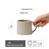 Retro Embossed Ceramic Mug – Office & Home Coffee, Tea, or Water Cup