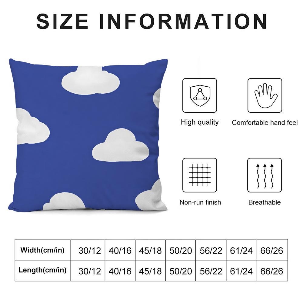Fashion Clouds Cushion Cover Soft Plush Throw Pillow Cover | Double-Sided Decorative Cushion Case | Sofa Bedroom Home Decor