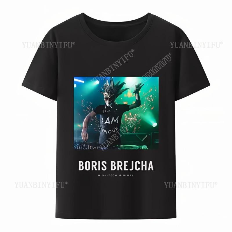 Lässiges Boris Brejcha DJ Masken T-Shirt Cooles Kurzes Herren Damen T-Shirt Männlich Hip-Hop Sommermode Hipster Ärmel Top