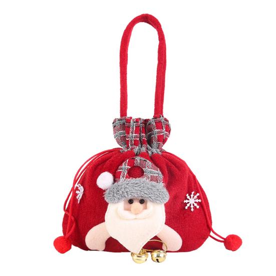 

Рождественские подарочные пакеты с дизайном на шнурке, милая мультяшная упаковка, большая сумка для праздничного украшения вечеринки Santa Claus
