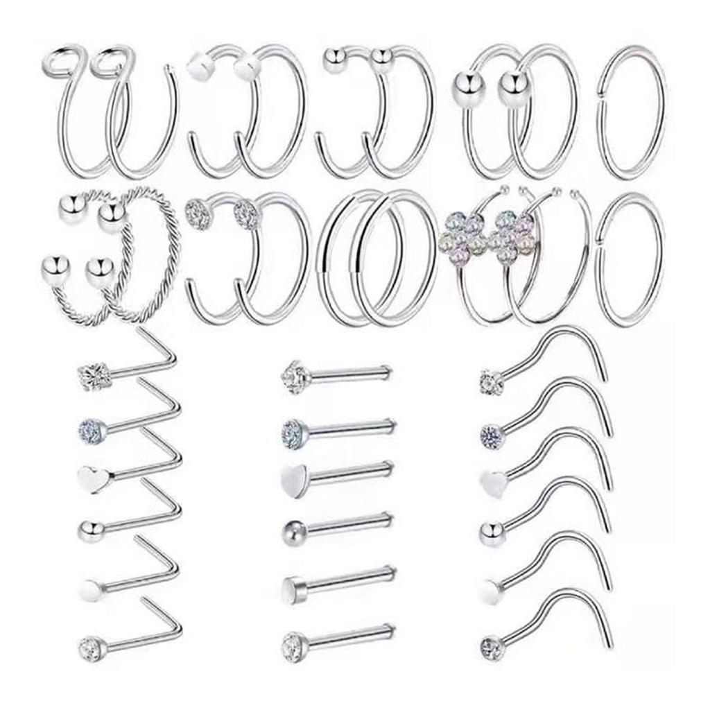 36 Pierced Lip Nails Nose Nails Eyebrow Nails Jewelry Body Piercing Jewelry Tongue Lips, Eyebrows Nose And Belly Rings