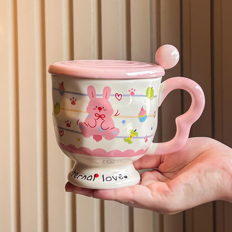 Dárkový hrnek na kávu s kresleným štěnětem, dívčí hrnek na pití vysoké hodnoty, pár, dárková krabička na festival Qixi