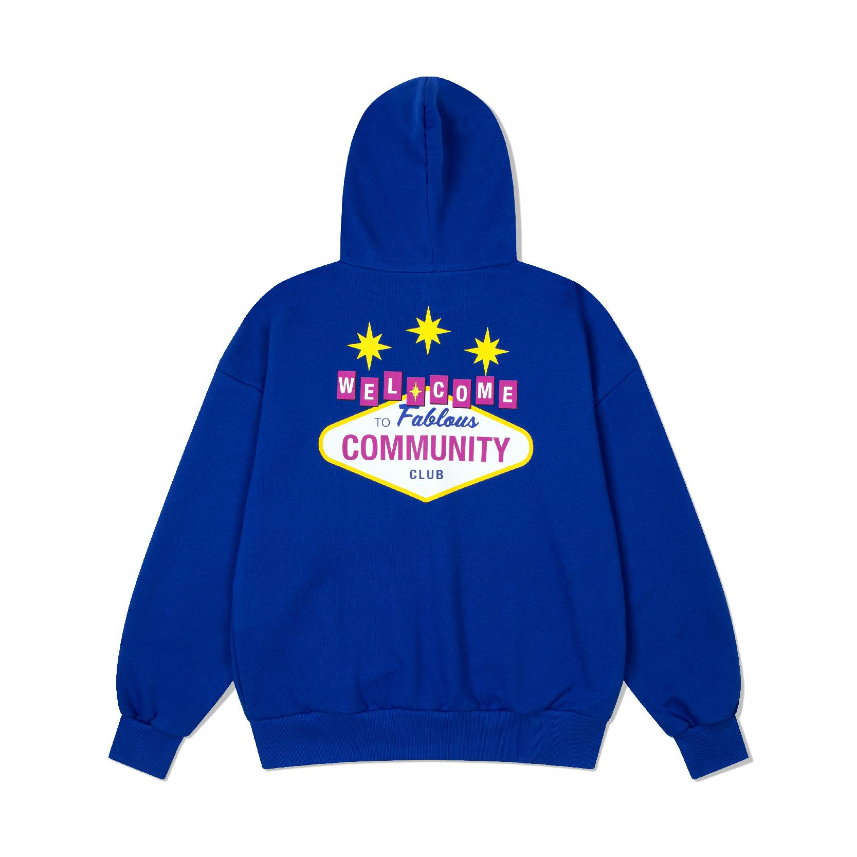 Community Club Welcome Hoodie Blue L