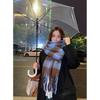 Solid Color Thickened Large Scarf Women's Autumn and Winter New Korean Version Winter Student Versatile Shawl Scarf White