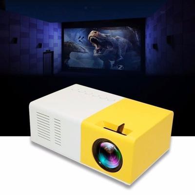 Mini HD LED-Projektor Tragbar - Gelb - Lampenlebensdauer 30000 h - Helligkeit 2500 Lumen