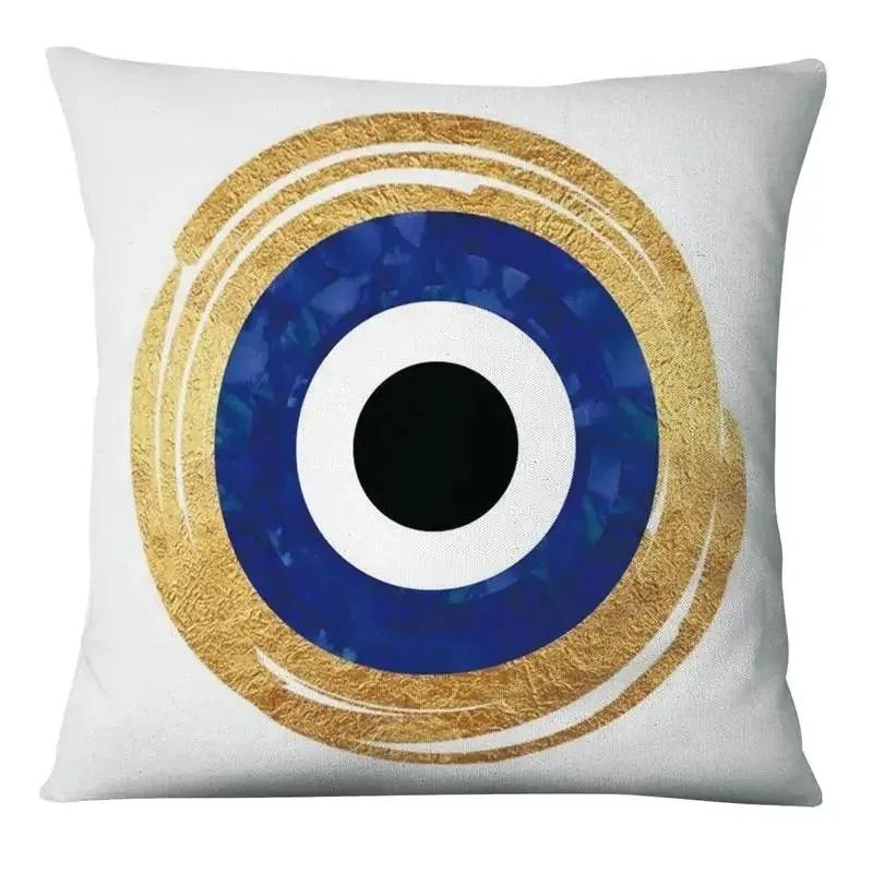 Evil Eye Symbol Art Print Cushion Cover Pillows Case Decor Home Living Room Sofa Square Throw Pillowcase for Office Chair Seat