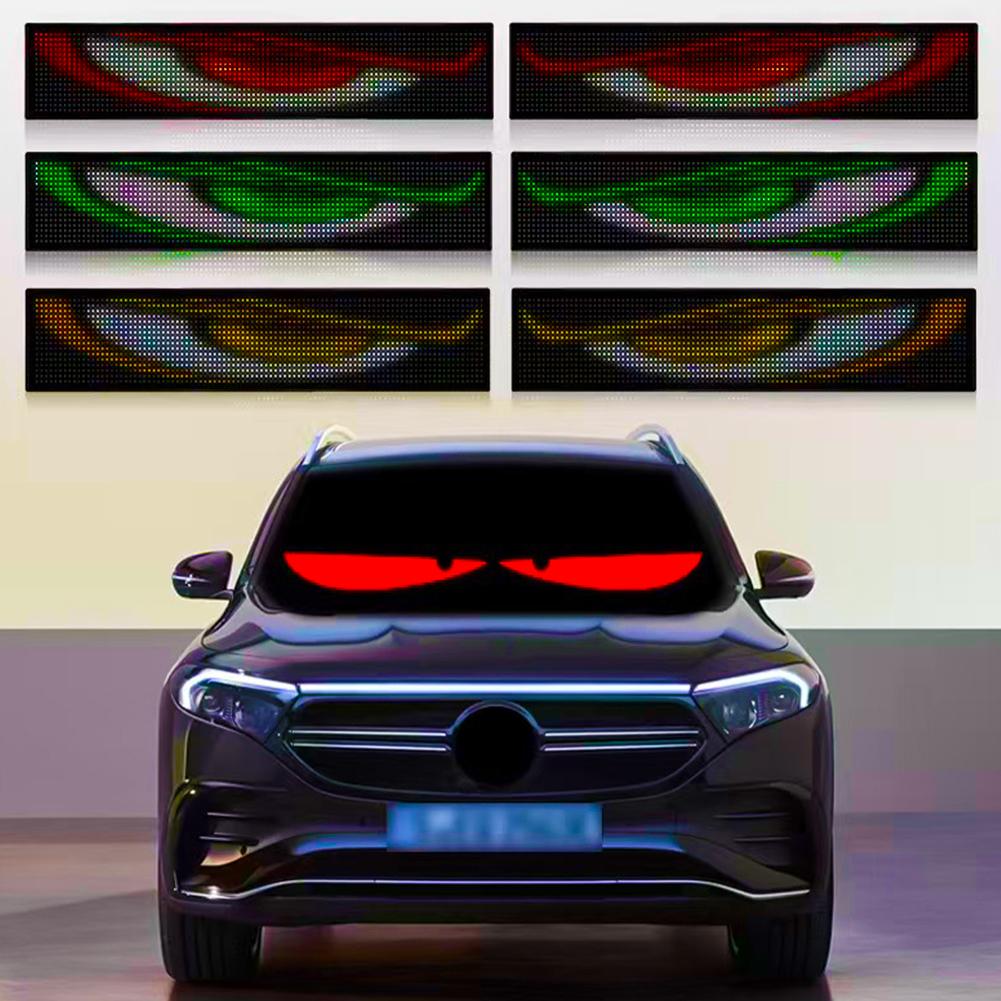 Devil Eyes Bluetooth App Control LED Car Sign Animation LED Matrix Pixel Panel DIY Programmable LED Panel Flexible Display Light