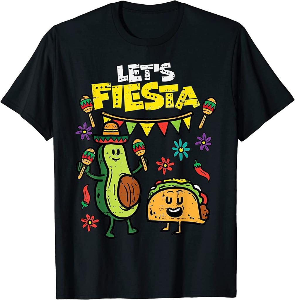 NEW LIMITED Let's Fiesta Taco Avocado Funny Cinco De Mayo T-Shirt
