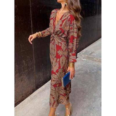 New Year Summer Vacation Beach Music Festival Commuting Work Comfortable Sexy Elegant Women'S Fashion Printed Dress