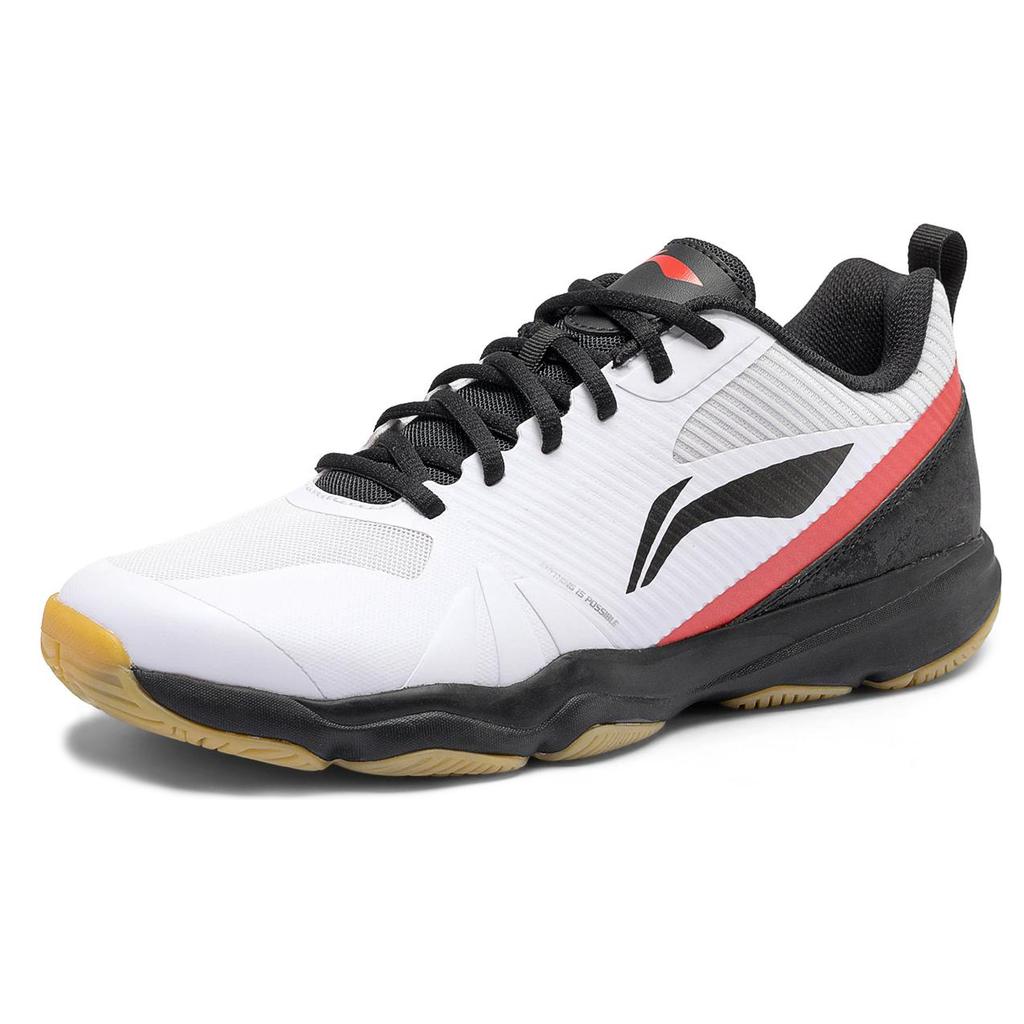 New LiNing CS16 Anti Slip Wear Resistant Low Top Badminton Shoes Unisex White Black Red AYTS057-2