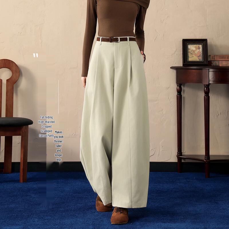 ET BOITE Women s High-Waist Tapered Casual Pants M