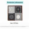 70x70cm Soft Satin Kerchief Retro Print Satin Hair Scarf Silk Square Scarf  For Women Ladies
