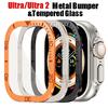 Ochranné sklo pro Apple Watch Ultra 49mm Pouzdro Příslušenství Kovový Kryt Rám+Tvrzené sklo pro iWatch Ultra 2 49mm Luneta
