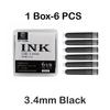 120/6 PCS Majohn Ink Sac Black 2.6/3.4mm 37mm Fountain Pen Ink Cartridges for JINHAO Hongdian Office School Supplies Stationery