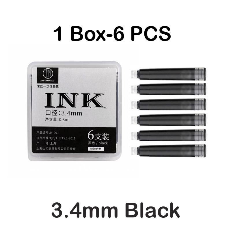 120/6 PCS Majohn Ink Sac Black 2.6/3.4mm 37mm Fountain Pen Ink Cartridges for JINHAO Hongdian Office School Supplies Stationery