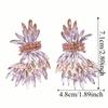 Exaggerated Wing Earrings Shaped Like Leaves Crystal Earrings Wheat Drop Earrings  Gift for Women