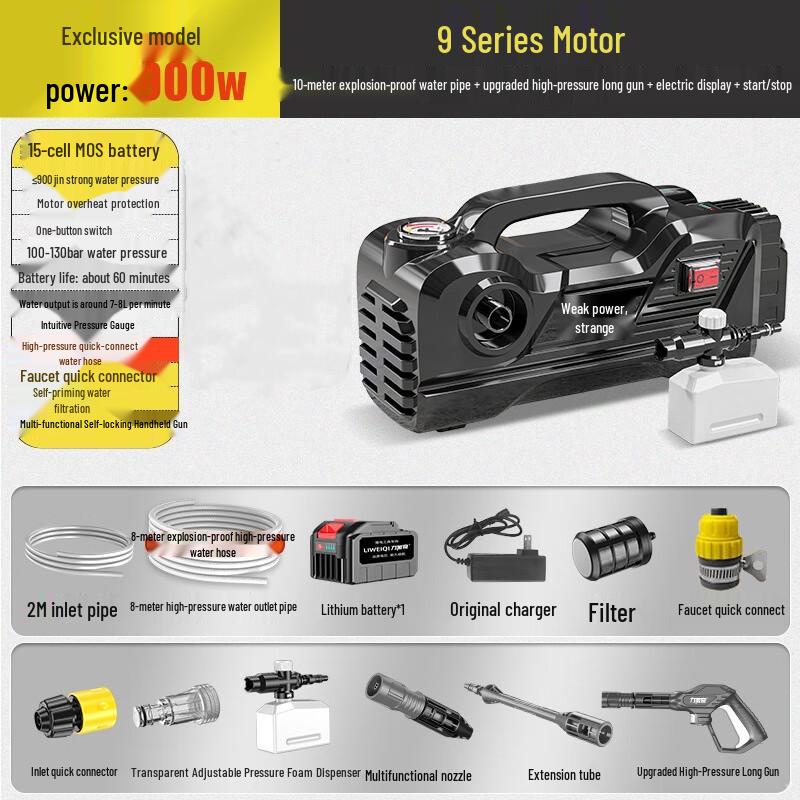 Lanmo Wireless High-Pressure Car Washer CN plug (adapter included)