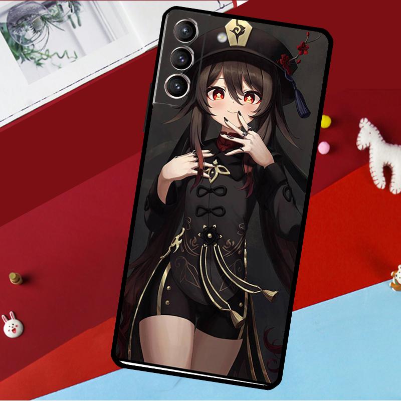Genshin Impact Hutao Funda For Samsung Galaxy S26 S25 S24 S21 S22 S20 Ultra S9 S10 Plus S23 FE S25 FE Phone Case
