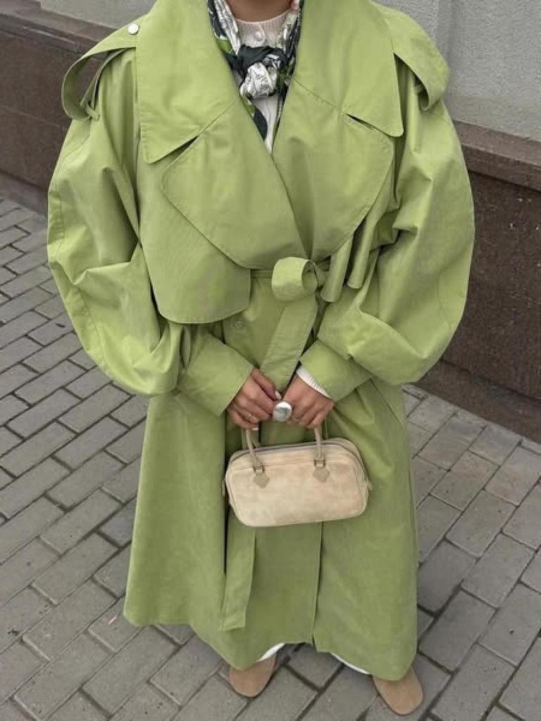 Women's Fashion Lapel Belted Long Trench Coat - Autumn/Winter 2025 Collection