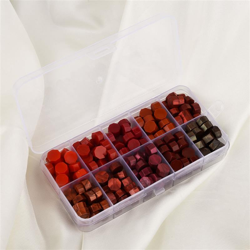 Boxed Lacquer Sealing Wax Ancient Octagonal Paint Sealing Wax Box Set Stamp Beads DIY Craft Invitation Envelope Wedding Wax Seal