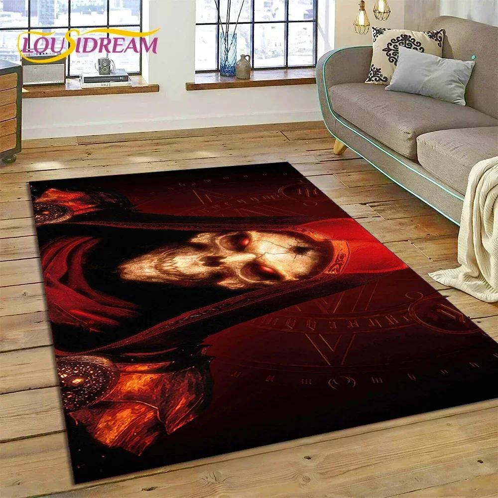 Diablo 3D Retro Game Gamer Carpet Rug for Bedroom Living Room Home Sofa Decoration,Children Play Game Large Decor Floor Mat Gift