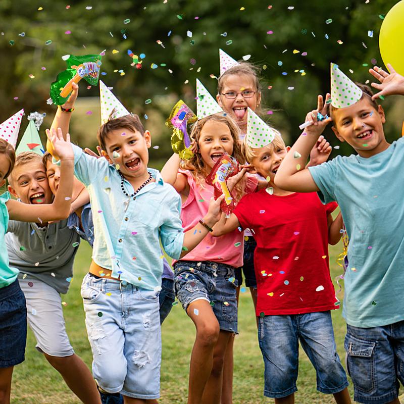 5/10Pcs Confetti Popper Boom Gun Inflatable Balloon For Kids Birthday Party Wedding Decoration Holiday Atmosphere Gifts Boy Toy