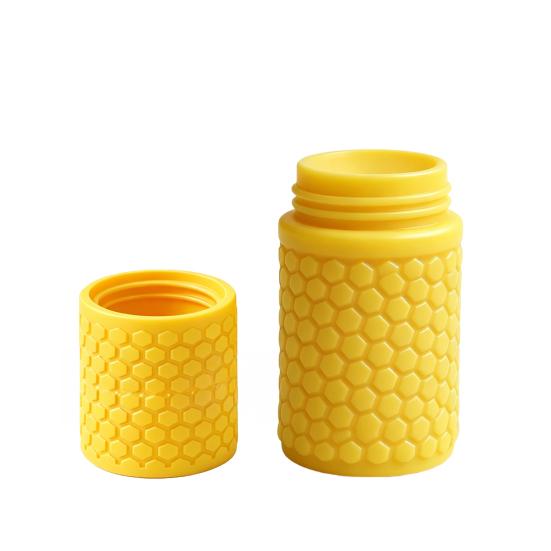 3D Printed Cotton Swab Storage Box, Mini Dustproof Spiral Cap Organizer, Honeycomb Appearance Container for Travel Cosmetic Bags Small Item