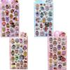4-piece Powerpuff Girls Kawaii 3D set of cute cartoon embossed stickers bags mobile phone notebook reward Entertaining Play Safe Kid Friendly Fun