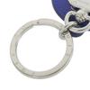 Excellent LOUIS VUITTON key ring Porte Cle LV Padded Circle blue leather M00744 Used