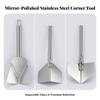 Corner Finishing Tool with Hanging Loop | Stainless Steel Build, Smooth Metal Handle, for Home