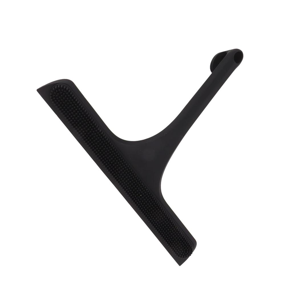 Glass Wiper with Non Slip Handle Silicone Window Cleaner Squeegee for Bathroom Windows Kitchen Mirror Black