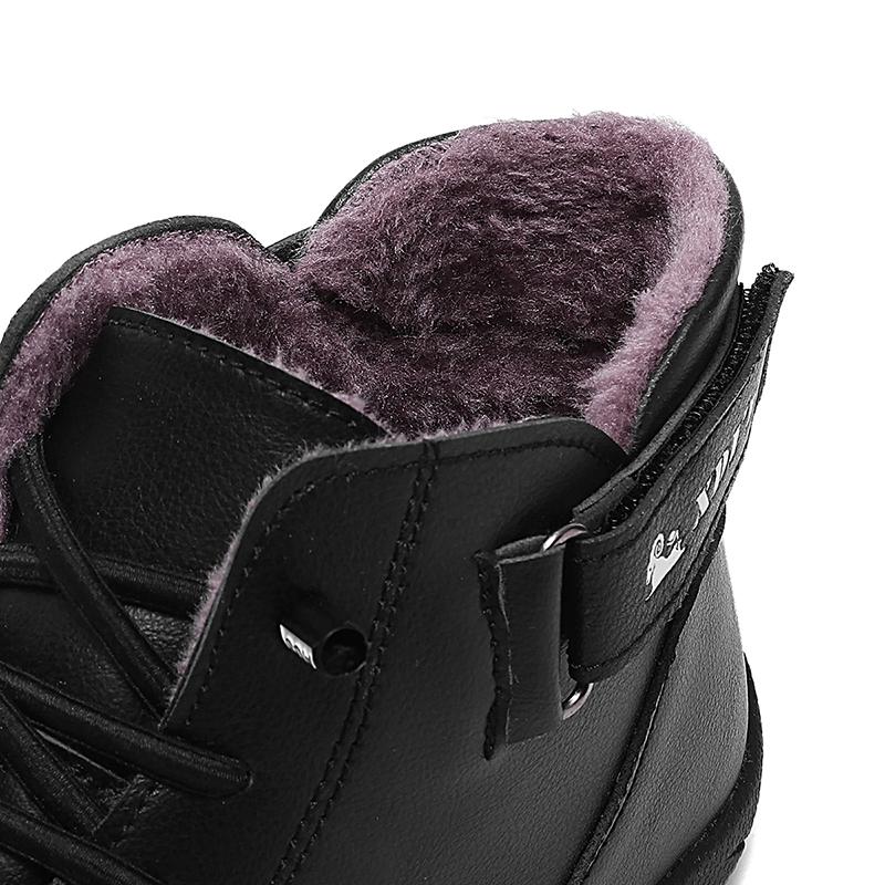 Winter New Leather Men's Hiking Shoes Anti Slip and Warm Snow Boots Outdoor Waterproof Hiking Boots