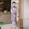 Cheongsam 2025 Vestibilità Aderente Manica Corta - Abito da Sfilata Stile Shanghai