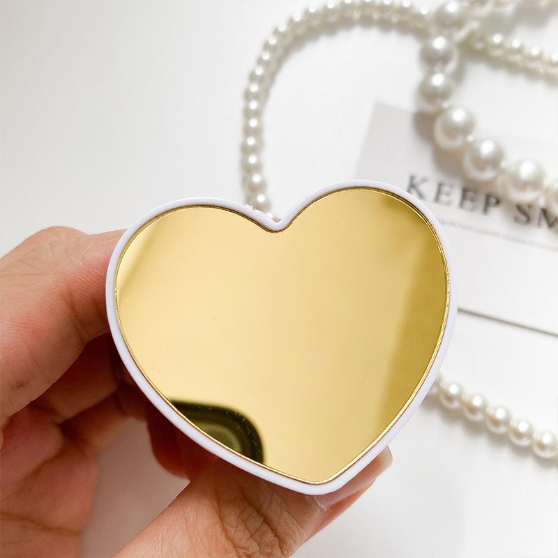 Paste Folding Air Cushion Mobile Phone Holder Creative Makeup Love Mirror Desktop Tablet Suitable For Lazy Bracket