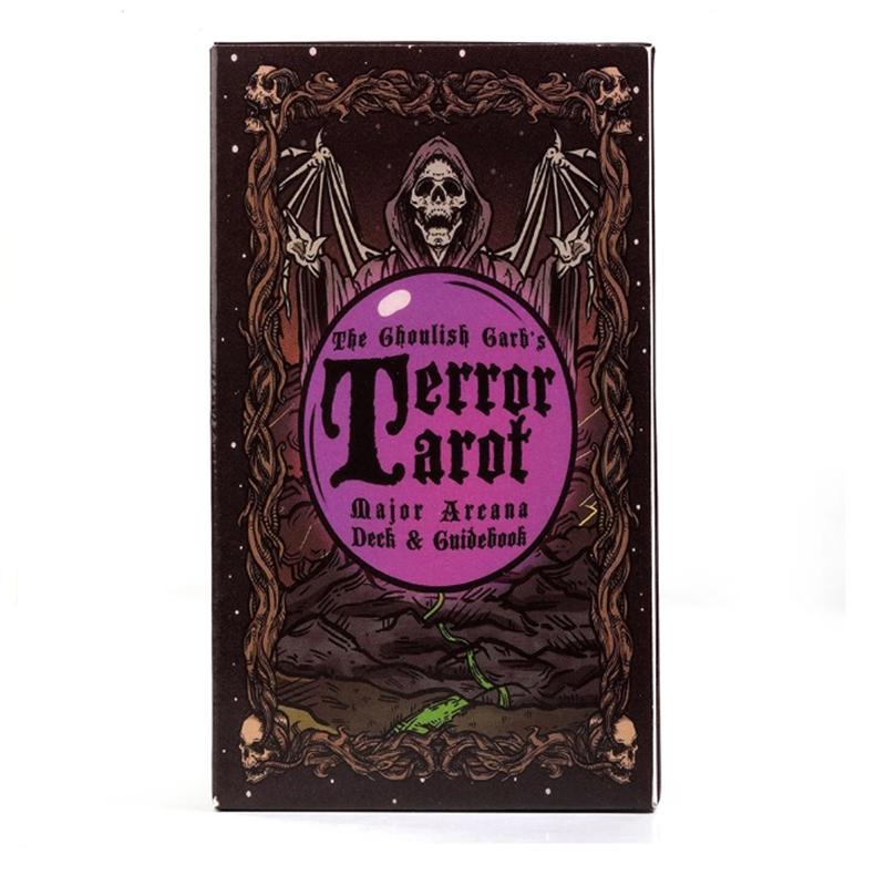 Newest 22pcs CardsThe Ghoulish Garb Terror Tarot Major Arcana Tarot Card Deck Gothic Halloween Tarot