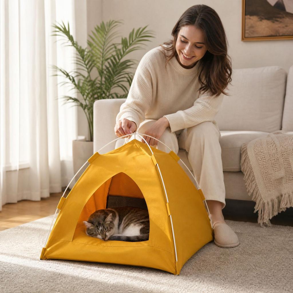 Tragbares faltbares Hundezelt mit Sonnenschutz für Outdoor-Reisen und den Strand