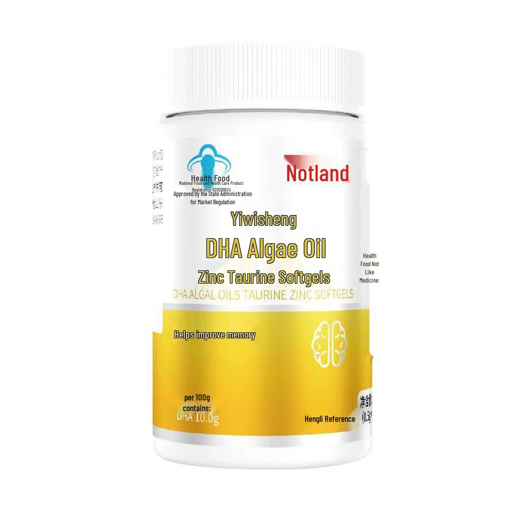 

Nott.Land DHA Algal Oil & Zinc Taurate Softgels for Children & Adolescents - 60 Capsules for Learning & Memory Support