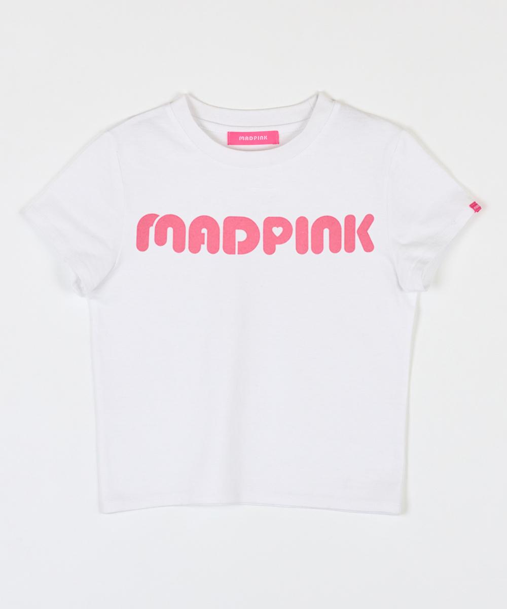 Mad Pink Mp Big Logo Crop T Black/White