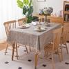 Tablecloth Polyester Cotton Printed Newspaper Map Tassel Household Rectangle Dining Table Cloth Coffee Table