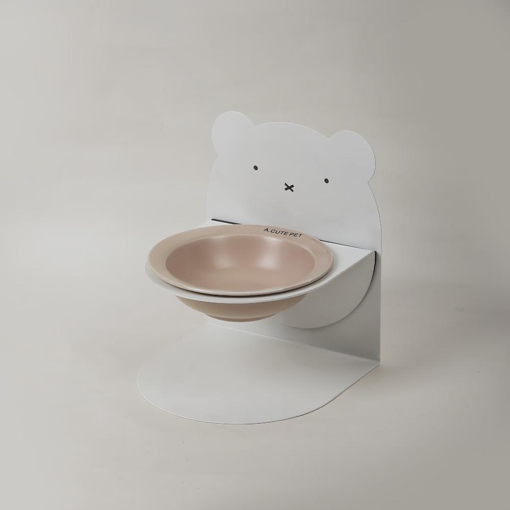 

Магнитная подставка Миска для кормления питомца Большая вместимость Кошачья миска для воды Кошачья миска на высокой ножке Для кошки и собаки White Coffee