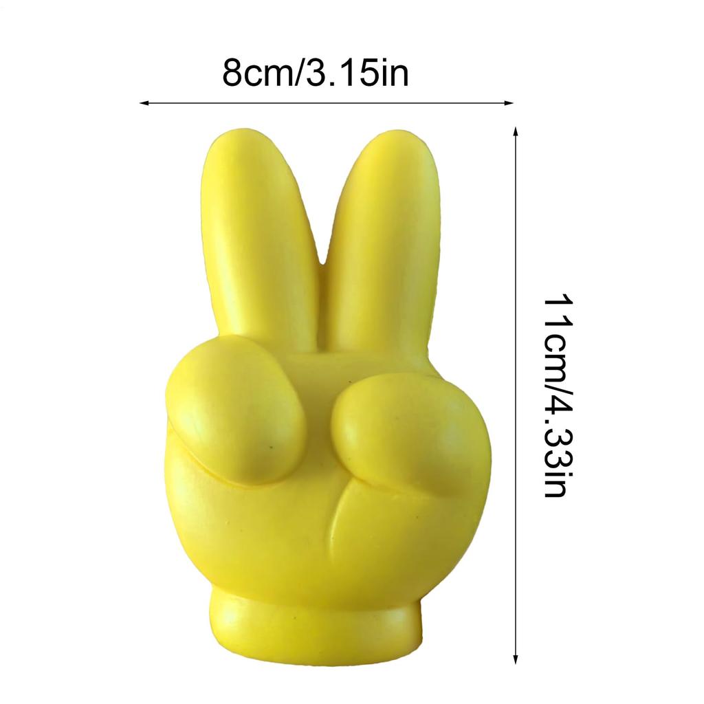 Hand Gesture Car Antenna Ball - Foam Roof Ornament, Exterior Styling Decoration | Creative