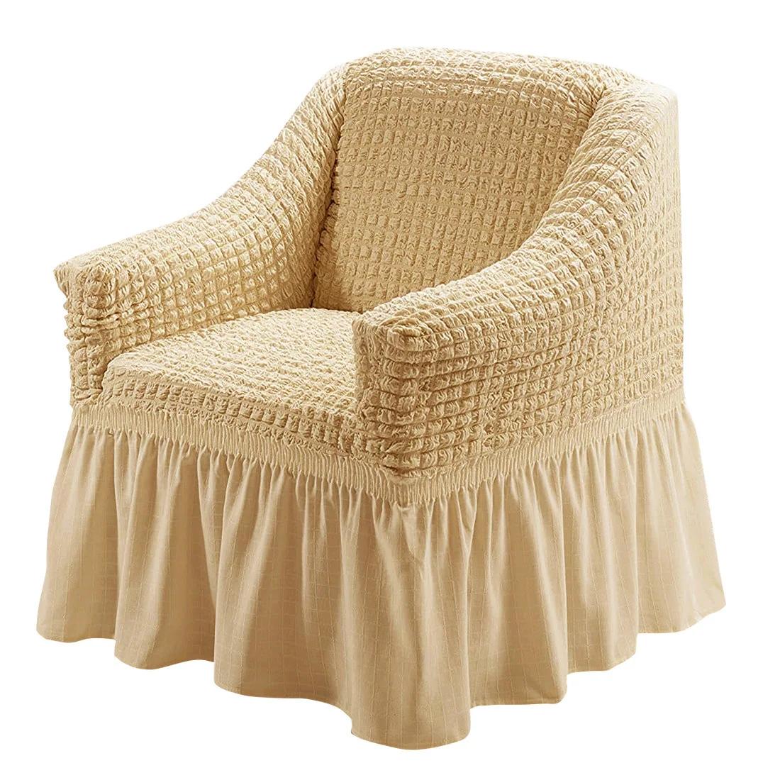 

Чехол для одноместного дивана, сидения, ситцевая ткань с юбкой, универсальный эластичный чехол для дивана, легко устанавливаемый защитный чехол для мебели 90x140cm