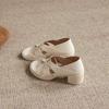 Krazing Pot Mikrofaser Mode Dicke Mittlere Absätze Peep Toe Schuhe Europäisches Design Sommer Größe 43 Größe 42 Plateau Damen Sandalen