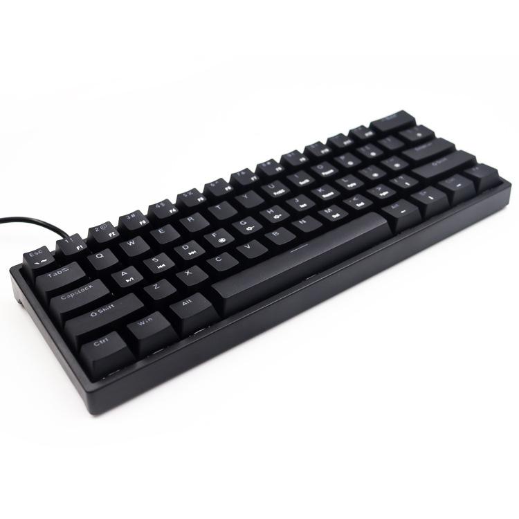 BAJEAL K101 Wired 61-Key Blue Axis Portable Luminous Mechanical Gaming Keyboard