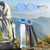 4pcs Portable Silicone Water Bottle Buckle Carabiner Clip Bottle Holder Towel Hanger Backpack Clip Camping Hiking Travel Tools