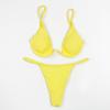 New Sexy European & American Solid Color Underwire Bikini Women's Swimsuit